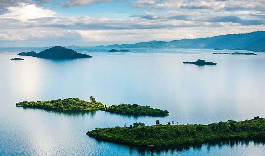Small forested islands on Lake Kivu, Rwanda