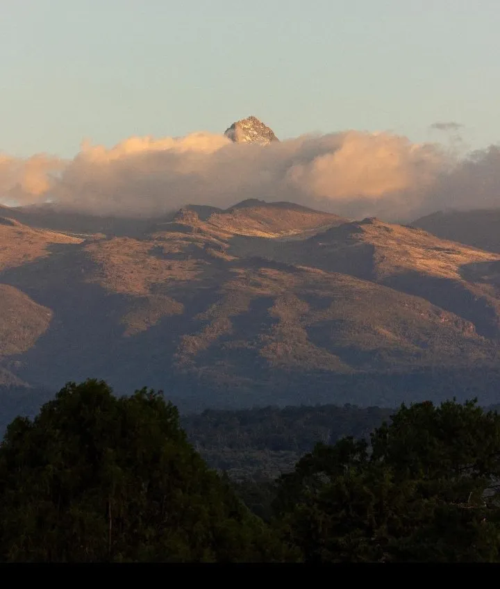Mount Kenya at sunset
