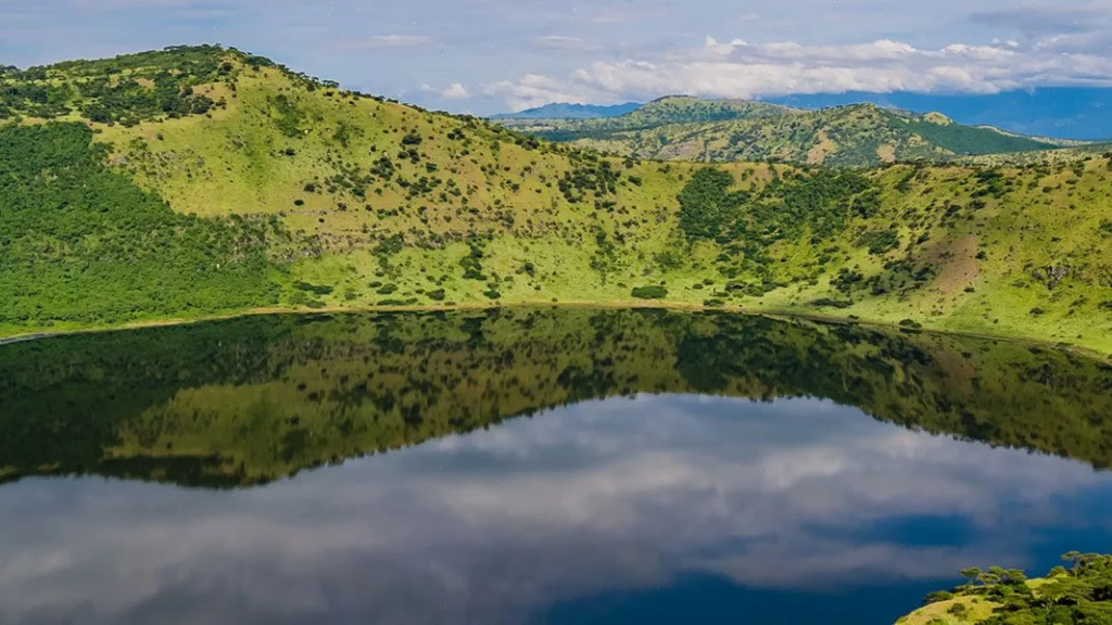 Crater lake in western Uganda