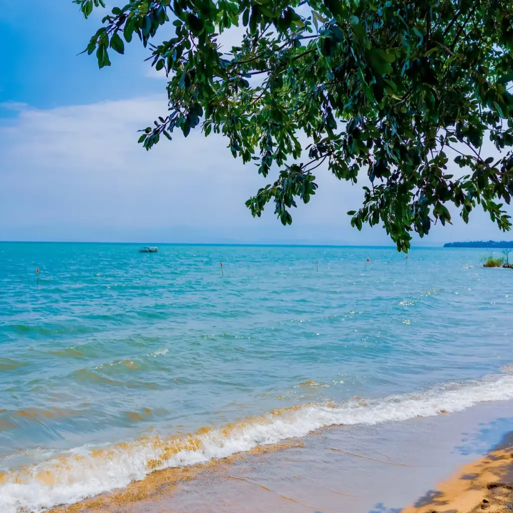 Beach on the shore of Lake Kivu