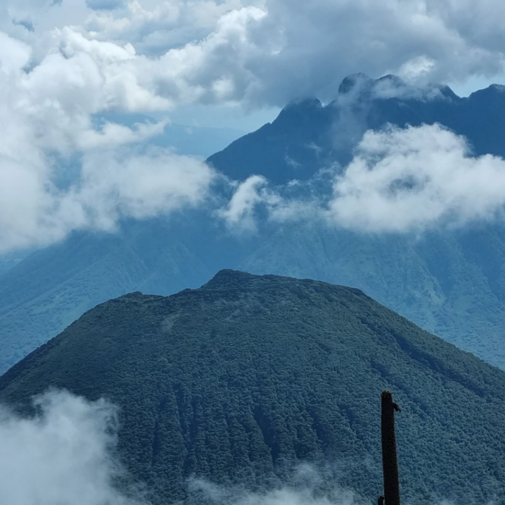View of the Virunga volcanoes